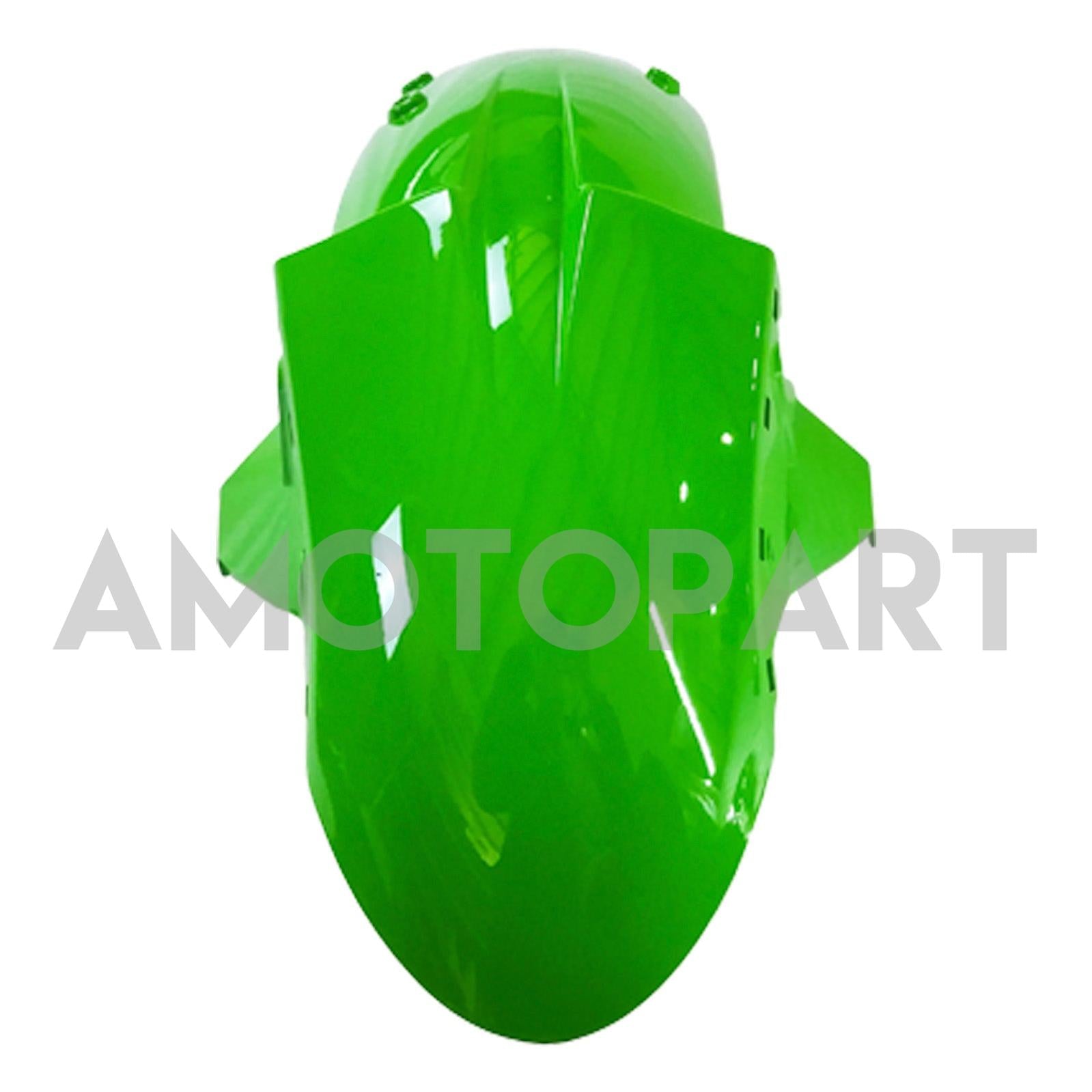 Amotopart 2007-2008 Kawasaki ZX6R 636 Glossy Silver Green Black Fairing Kit