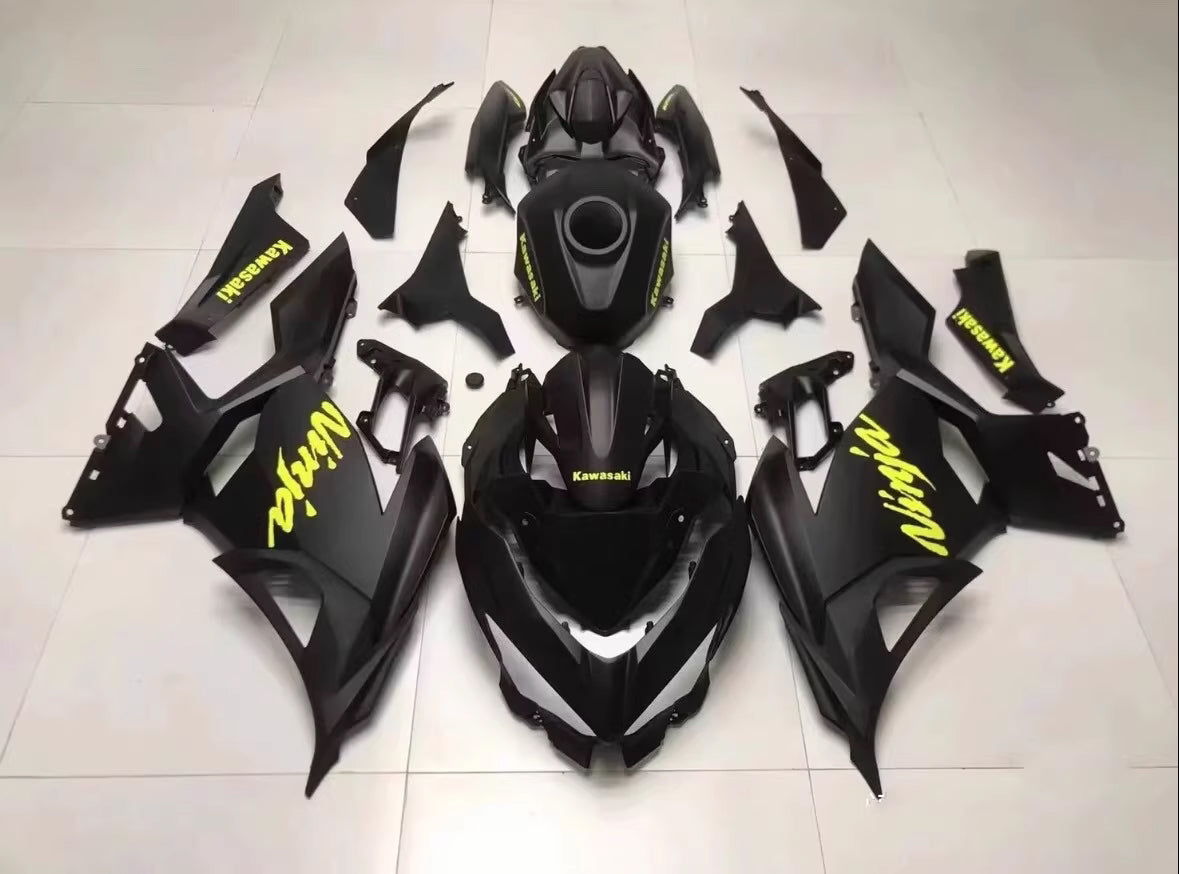 Kit carena Amotopart Kawasaki EX400/Ninja400 2018-2023 Nero e Giallo