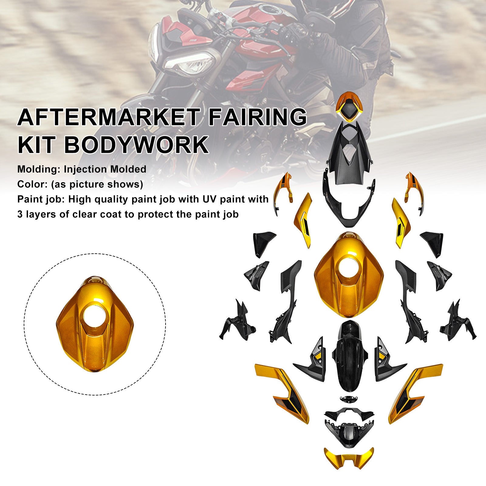 Amotopart 2023–2025 Triumph Street Triple 765 R/RS Verkleidungsset-Kollektion