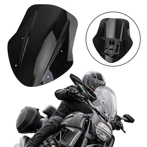 1x 14-18 Ducati Diavel pare-brise pare-brise protection déflecteur de vent noir