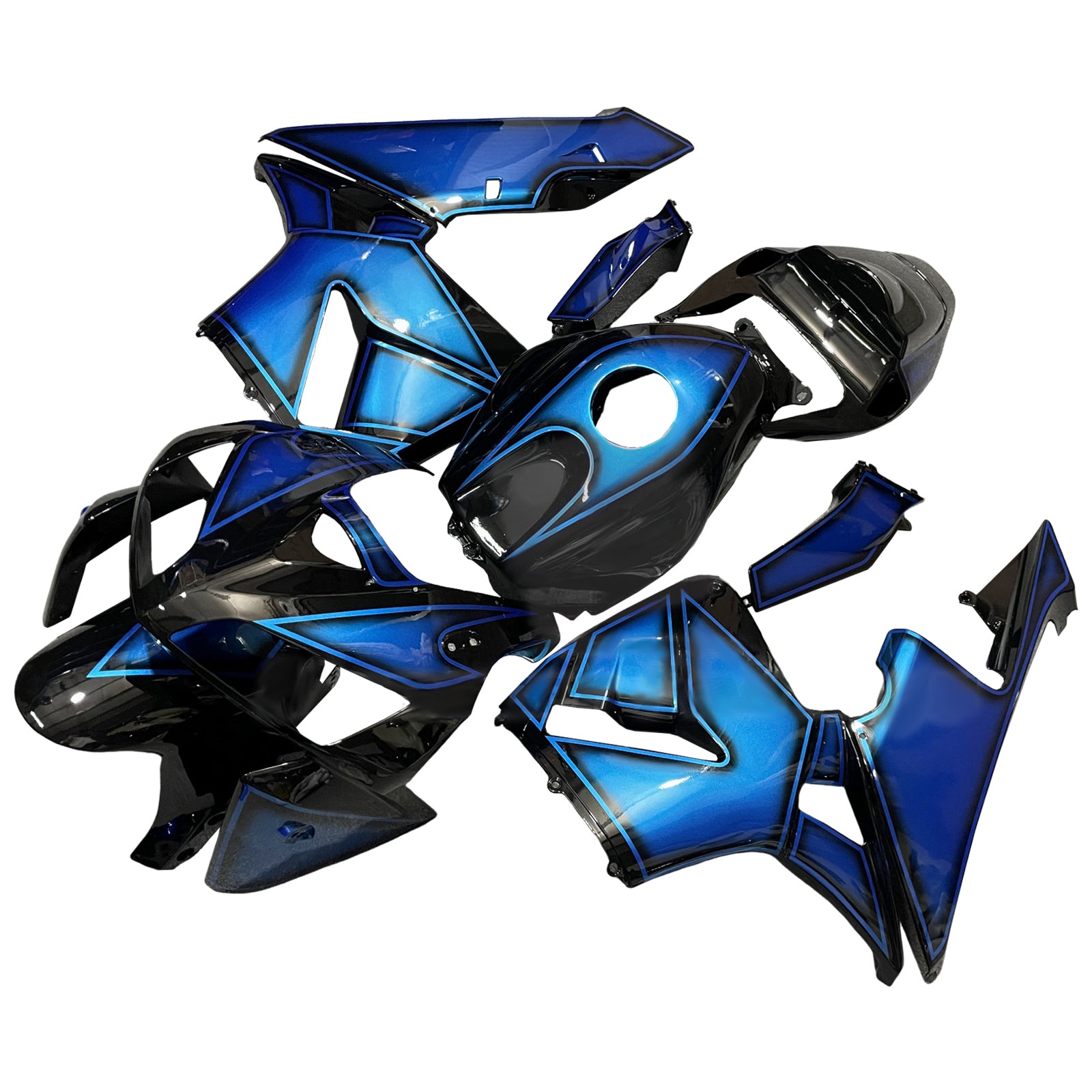 AMOTOPART 2005-2006 Honda CBR600RR Blue Black Abzugskit