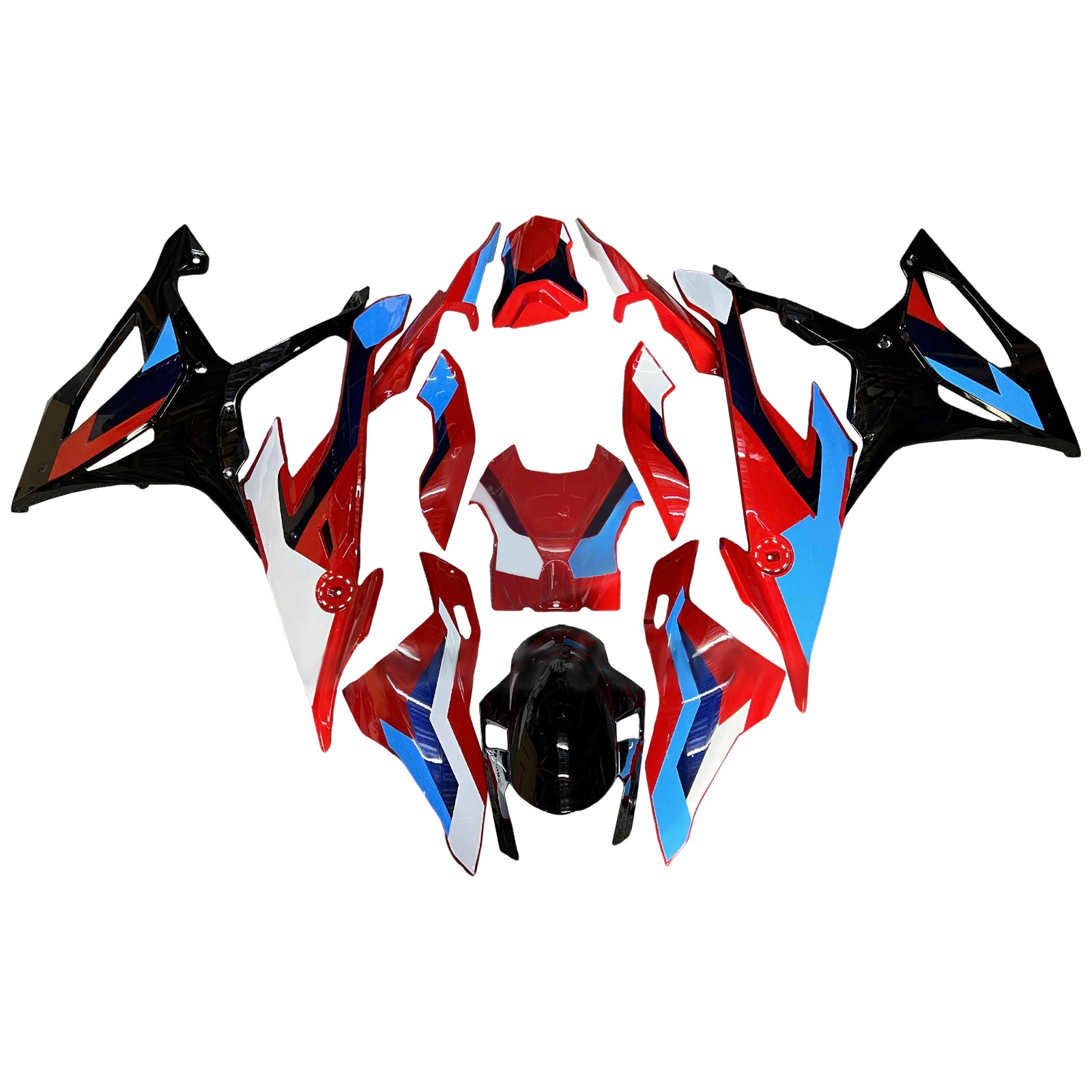 Amotopart 2019-2022 BMW S1000RR Glossy Black Red Blue White Fairing Kit