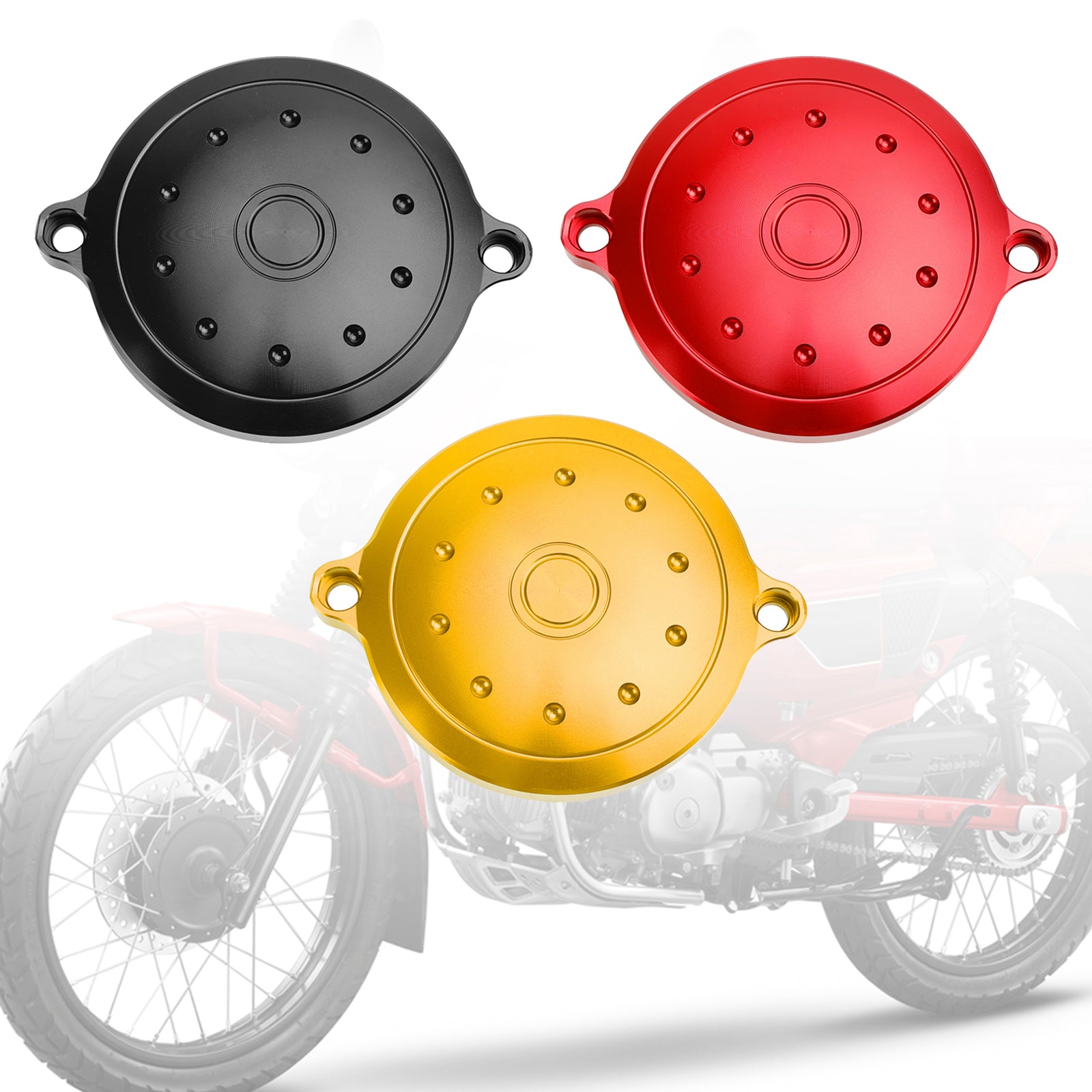 Placa de cubierta lateral de culata para Honda CT/Ct125 Cub 110 Trail Grom Msx Cub Rojo