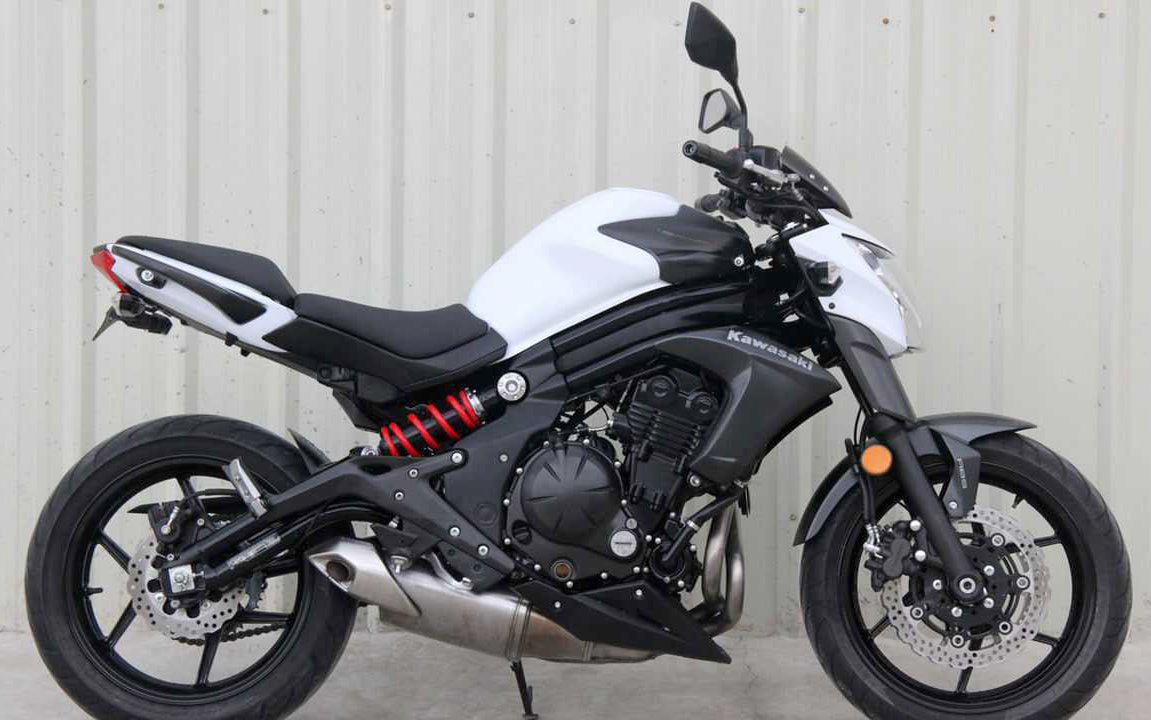 Amotopart 2012-2016 Kawasaki ER-6N Kit de carenado blanco y negro