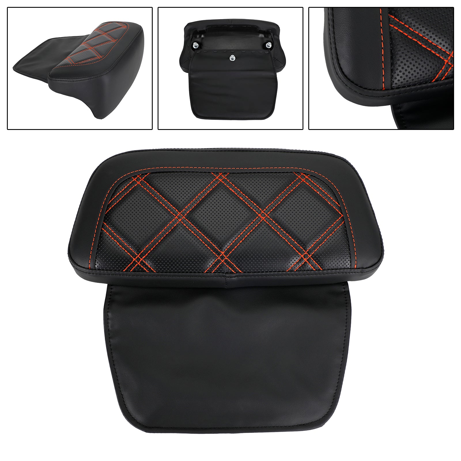 Chopped Pack Trunk Backrest Pad fit for Tour Pack Touring FL Road Glide 2014-Up
