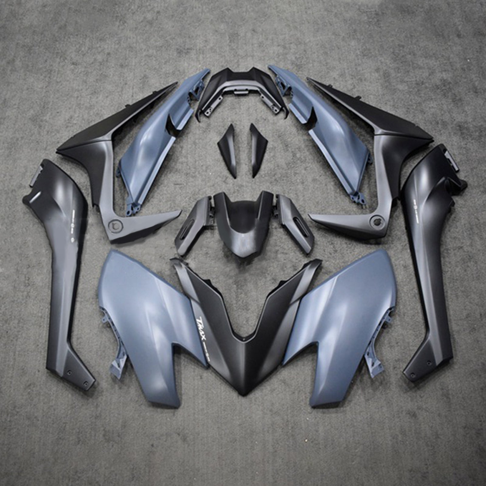 Amotopart 2017-2018 Yamaha T-Max TMAX530 Fairing Grey&Black Kit