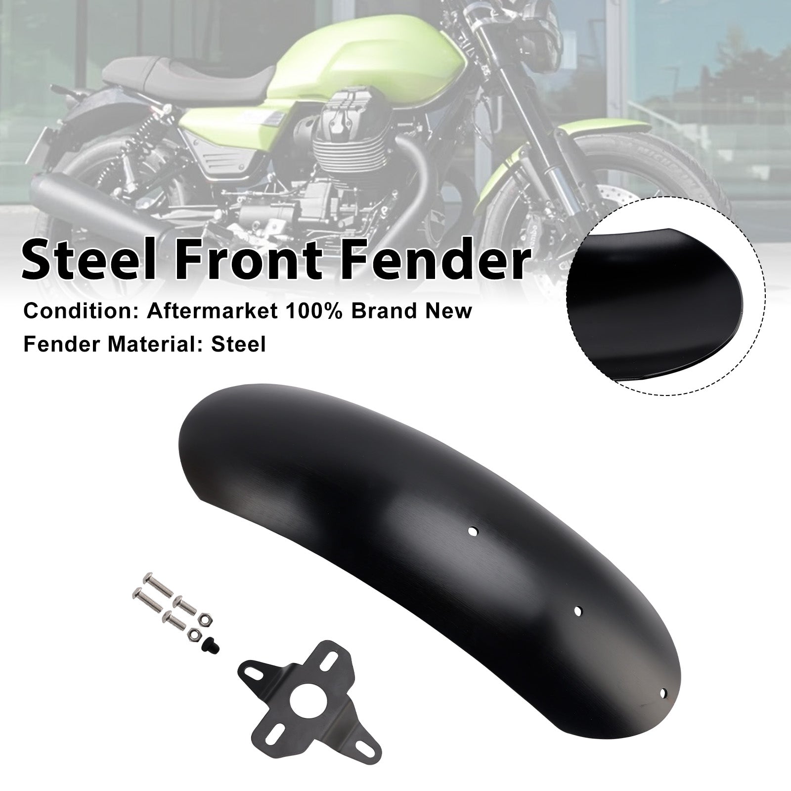 2017-2025 MOTO GUZZI V7 Stone Special Steel Front Fender Mudguard