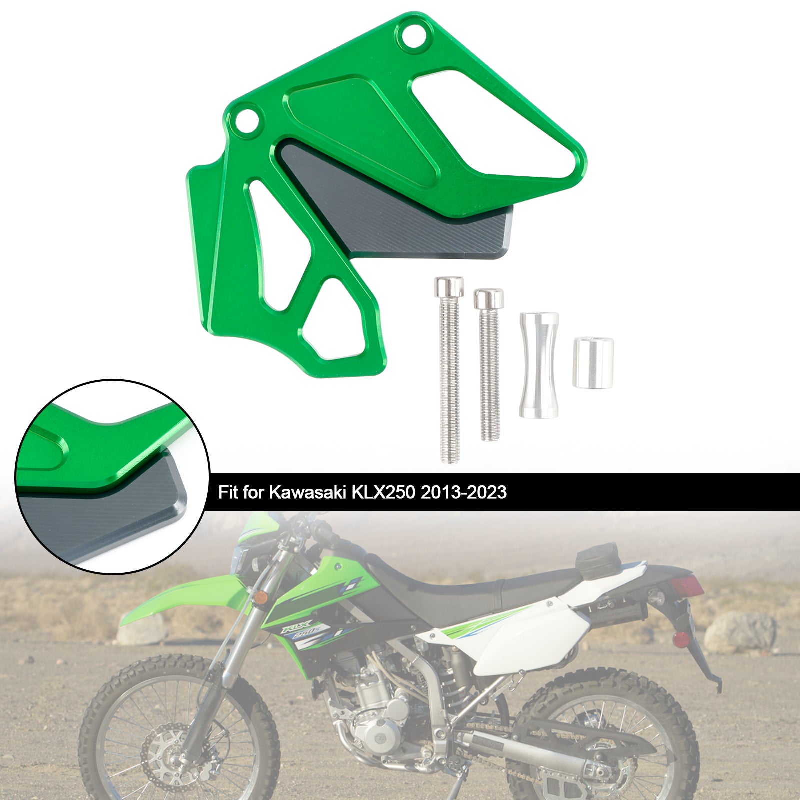 Vordere Kettenradabdeckung Kettenschutz für Kawasaki KLX250 2013–2023