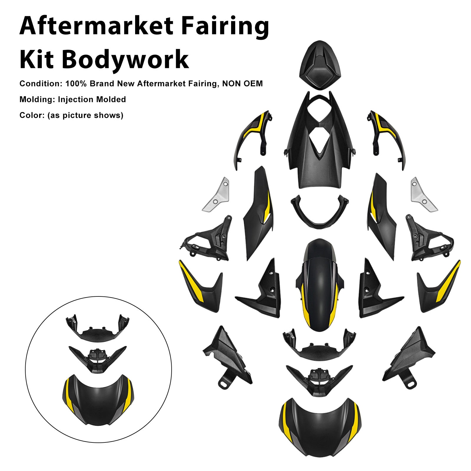 Amotopart 2020-2022 Collection de kits de carénage Triumph Street Triple 765 R/RS