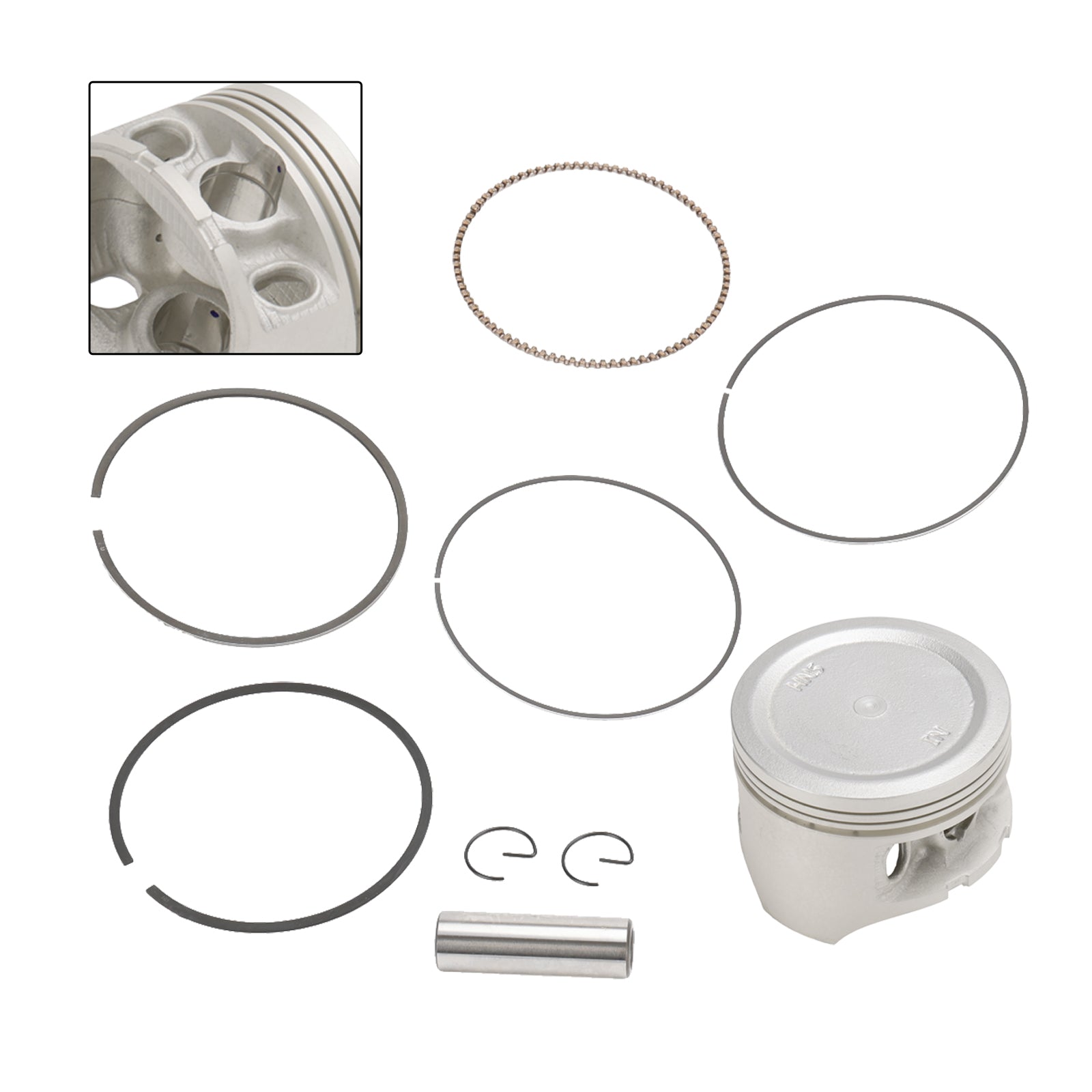 Engine Piston Kit Standard Bore 78.5Mm Fit For Honda Rancher Trx350Fe Te 00-06