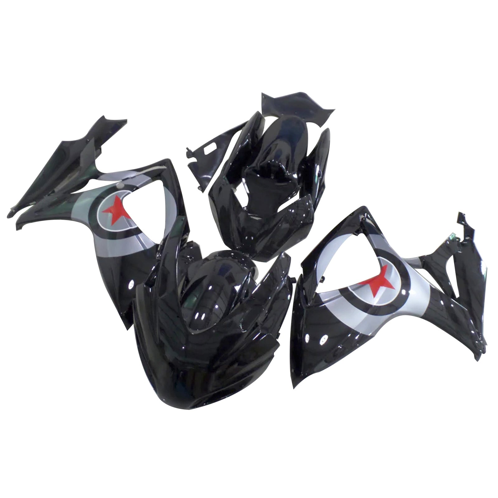 Amotopart 2006-2007 K6 GSXR 600/750 Suzuki Black&Grey Fairing kit