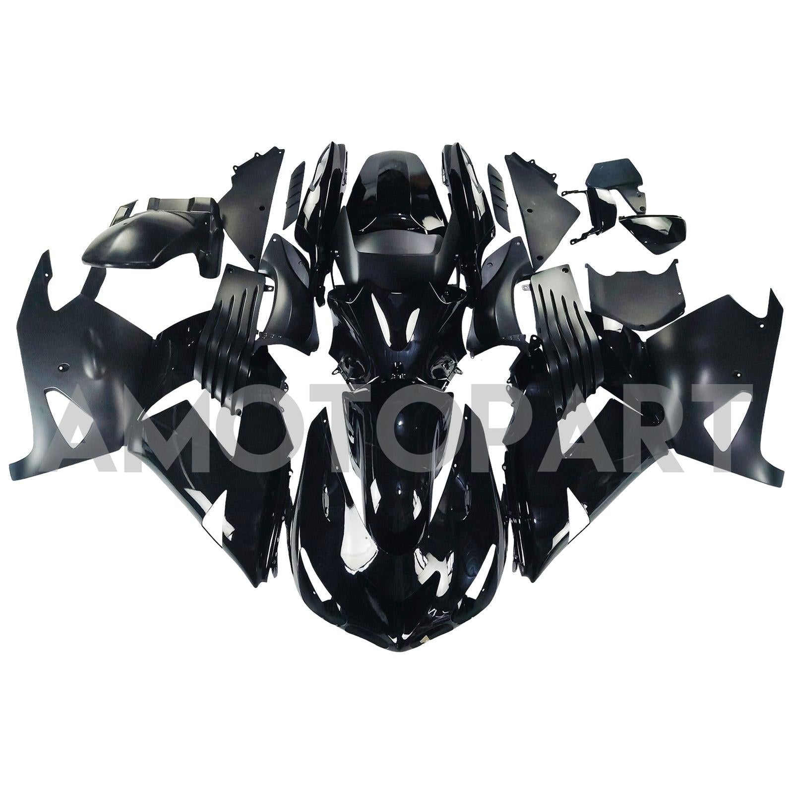 Amotopart 2006-2011 Kawasaki ZX14R Black Fairing Kit