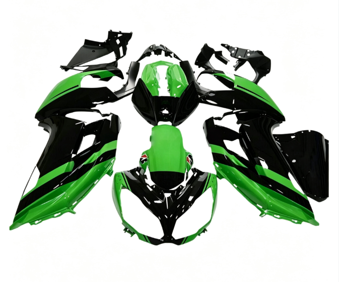 Amotopart 2012-2016 Kawasaki ER6F/Ninja650 Green Black Fairing Kit
