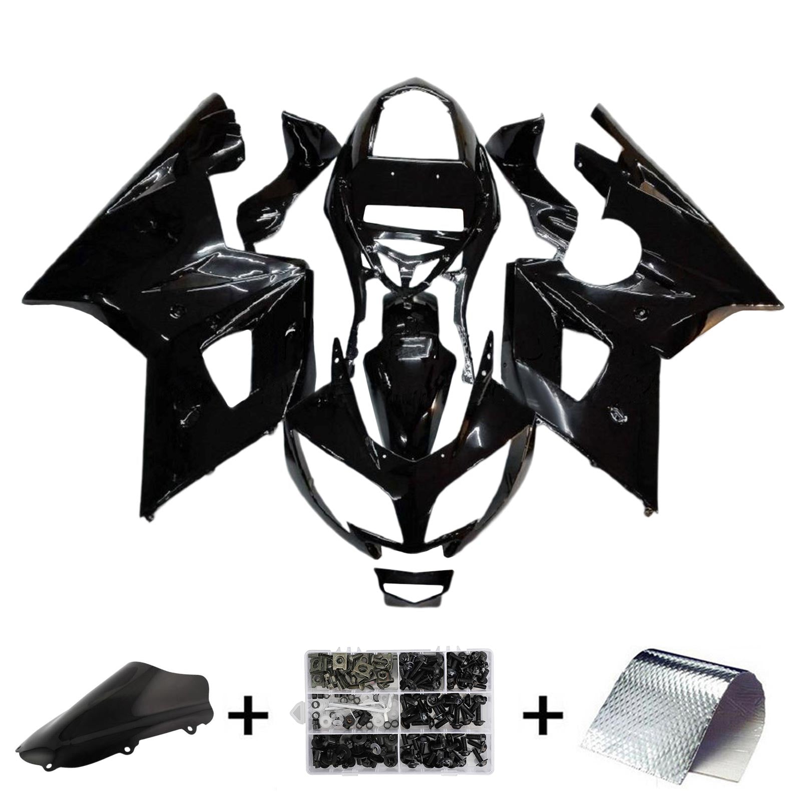 Amotopart 2002-2005 Triumph Daytona 600 650 Black Fairing Kit