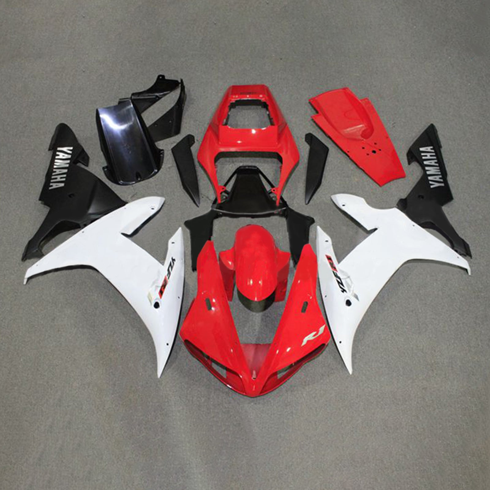 Amotopart 2002-2003 YZF-R1 Yamaha Black&Red Style5 Fairing Kit