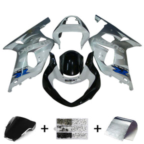 Amotopart 2000-2002 K1 K2 GSXR1000 Suzuki Silver&White Fairing Kit