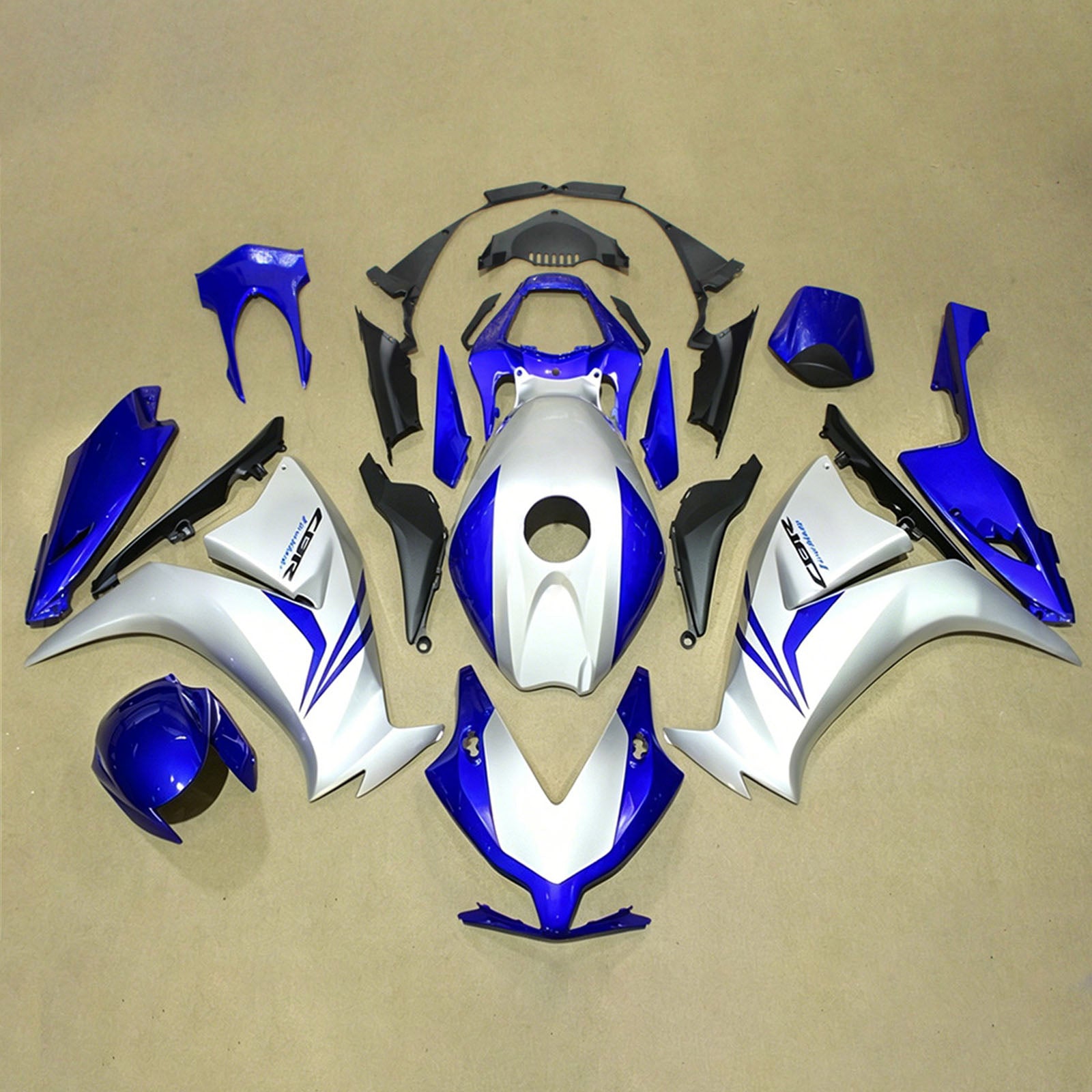 Amotopart 2012-2016 Honda CBR1000RR White/Blue Fairing Kit