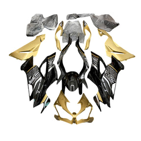 Amotopart 2019-2023 Kawasaki ZX6R Black&Gold Fairing Kit