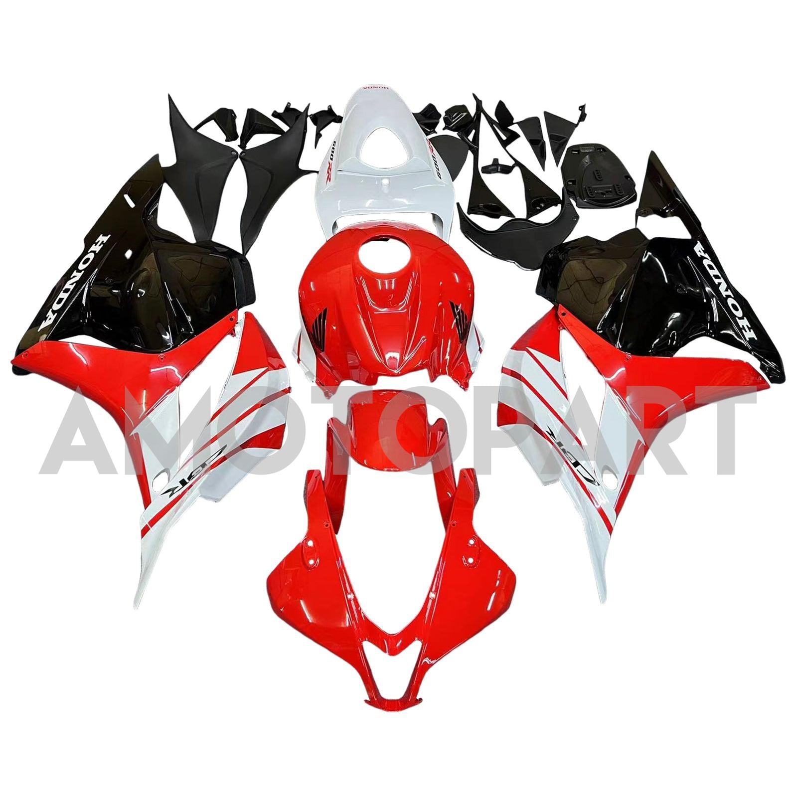 AMOTOPT 2009-2012 HONDA CBR600RR REL BLANCA BLANCE FAINING KIT