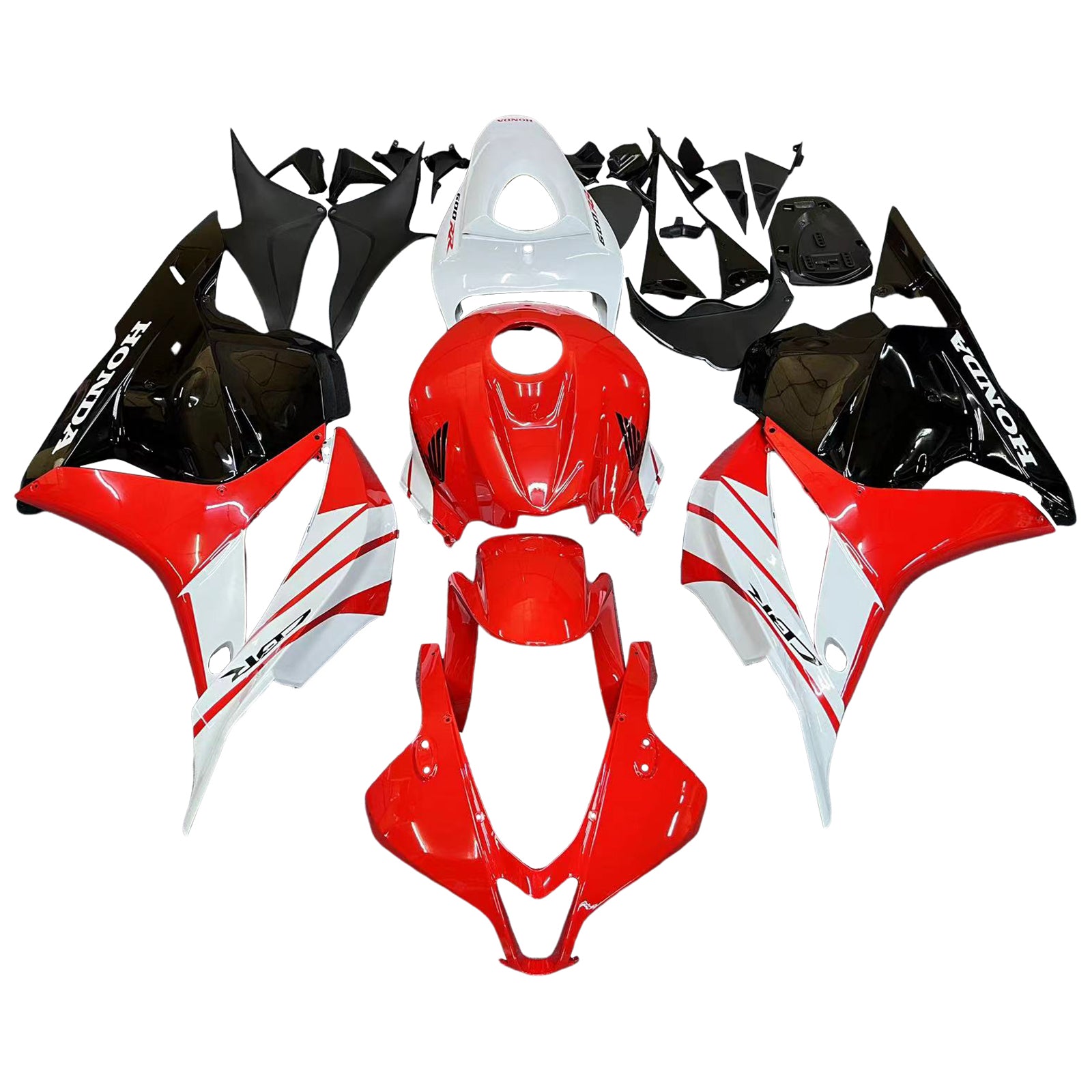 Amotopart 2009-2012 Honda CBR600RR Red Black White Fairing Kit