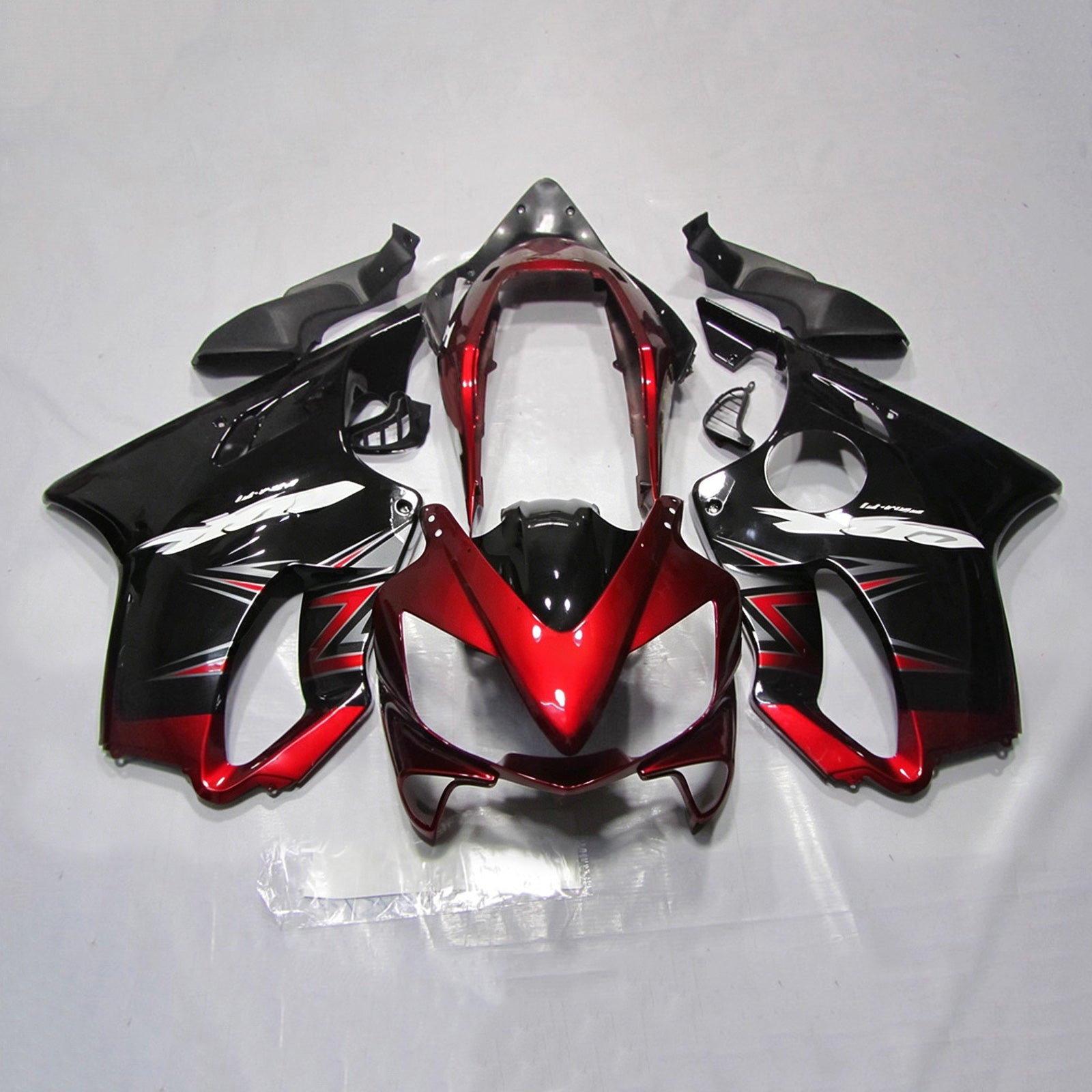 Amotopart 2004-2007 Honda CBR600 F4i Black/Red Fairing Kit