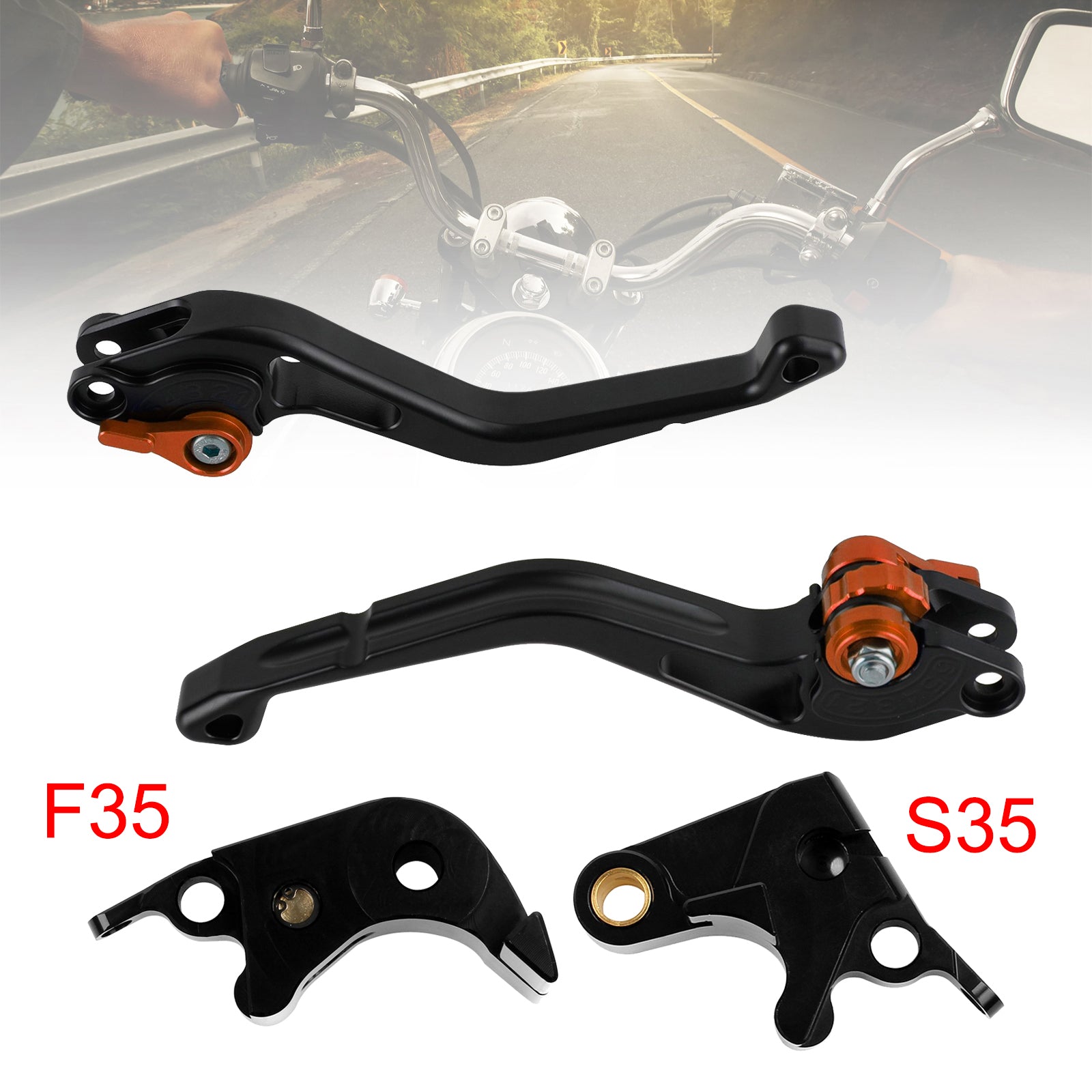 05–06 Orange Suzuki GSXR600 06–10 GSXR1000 NEU Kurzkupplungs-Bremshebel