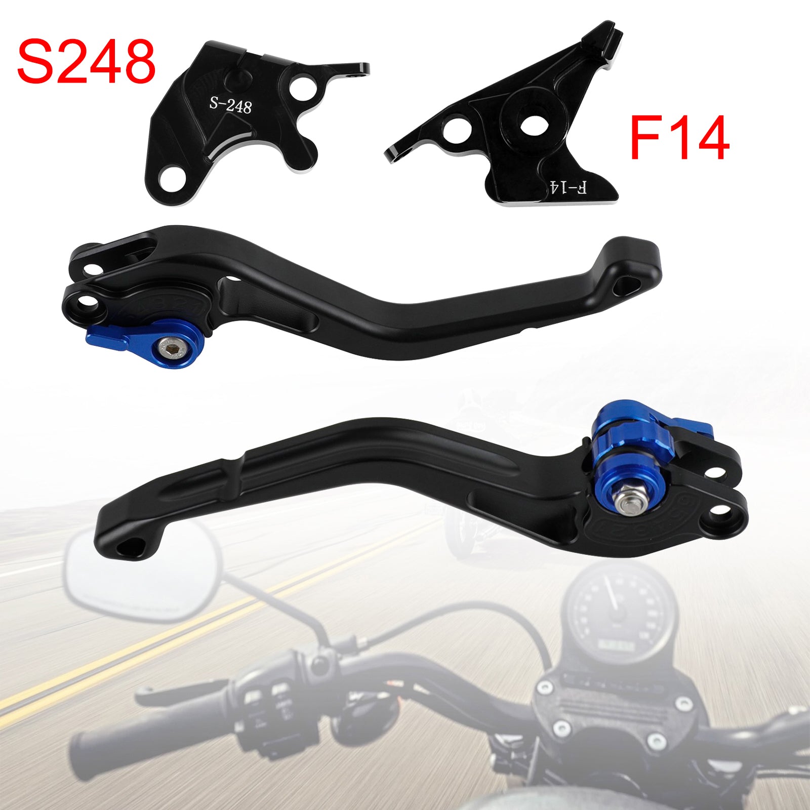 Suzuki GSXR600 750 1000 DL650 GSR600 Blå NY kortkoblingsbremsegreb