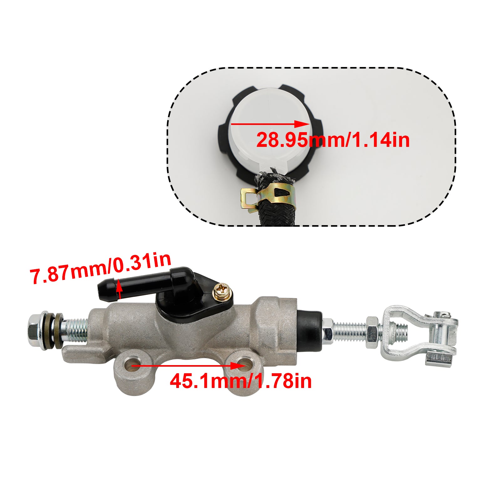 Honda 99-08 TRX400EX Sportrax 400 EX & 09-14 TRX400X Sportrax 400 X Rear Brake Master Cylinder 43510-HN1-006