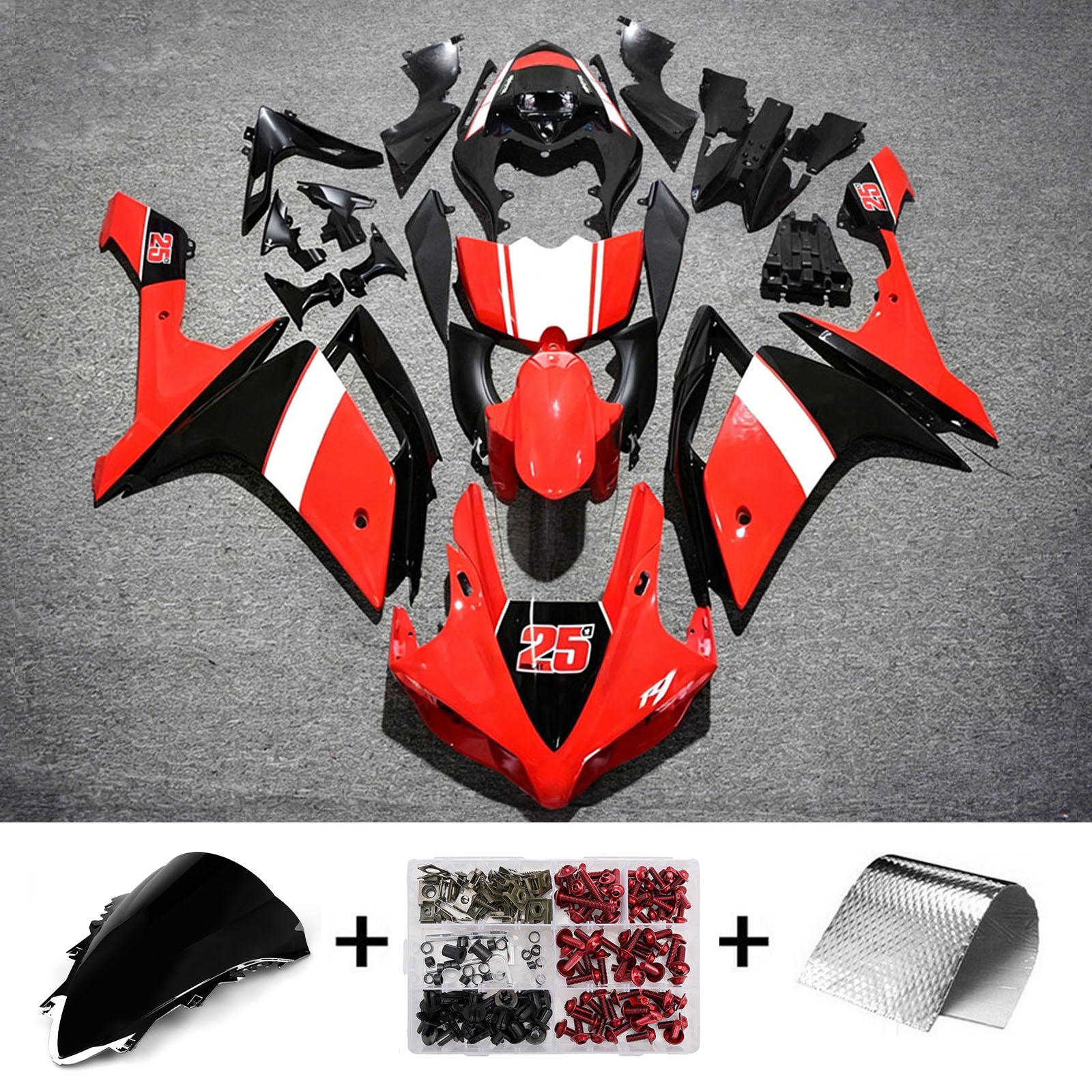 Amotopart 2007-2008 Yamaha YZF 1000 R1 Orange Fairing Kit