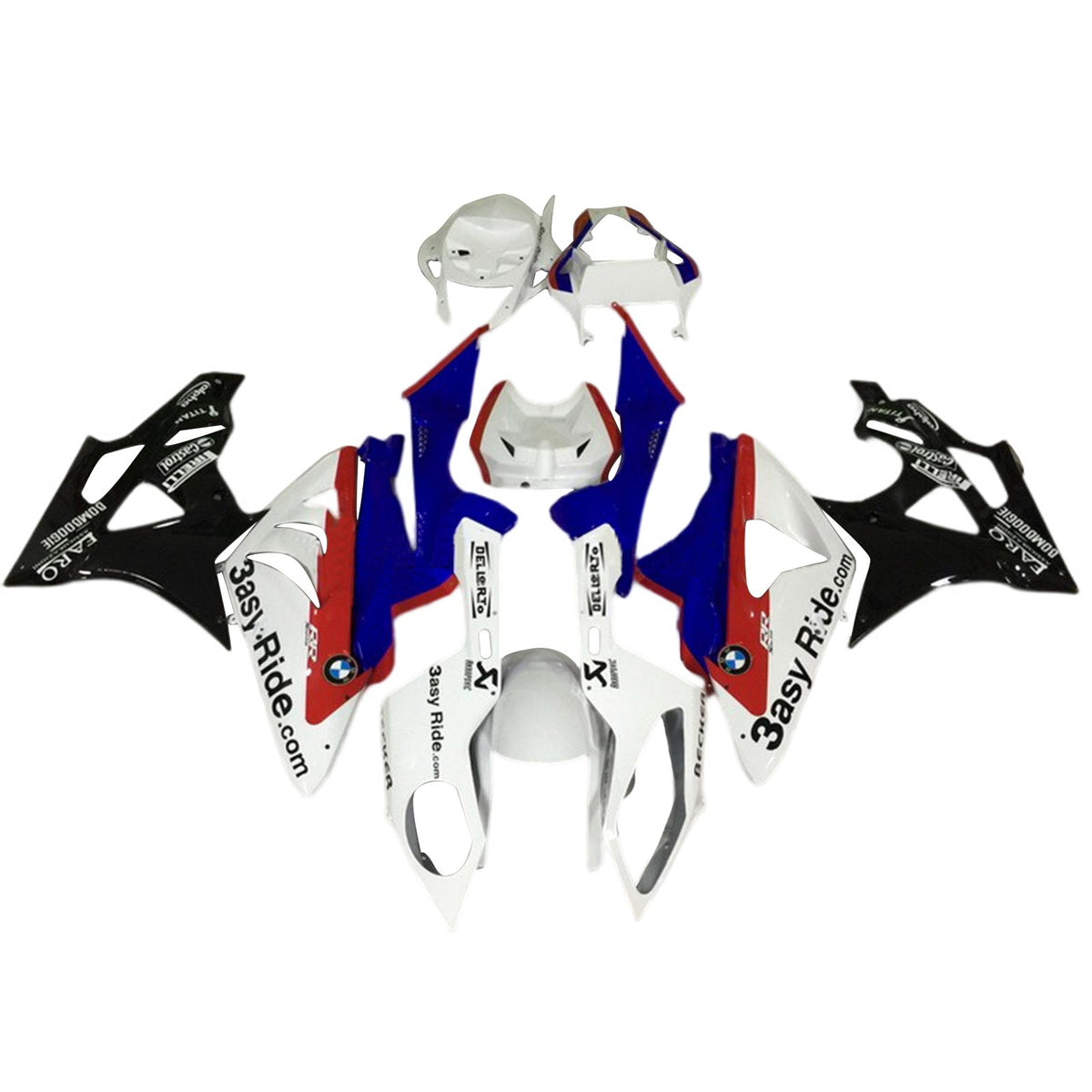Amotopart BMW S1000RR 2015-2016 Blue&Red Style7 Fairing Kit