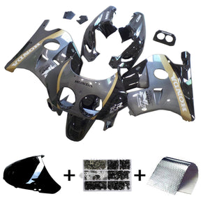 Amotopart 1990–1998 Honda CBR250RR MC22 schwarz-graues Verkleidungsset