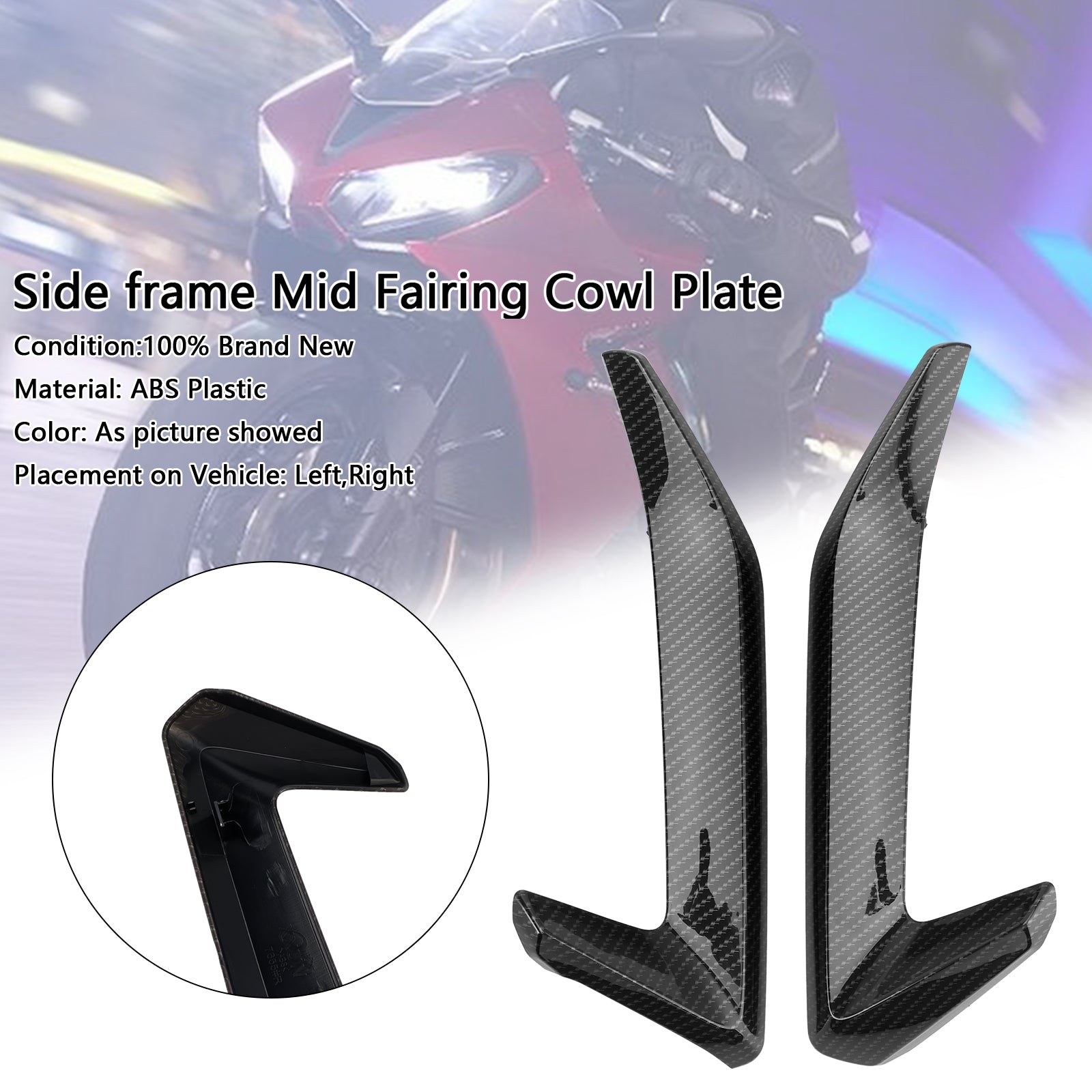 2024-2025 Daytona 660 Side frame Mid Fairing Cowl Plate