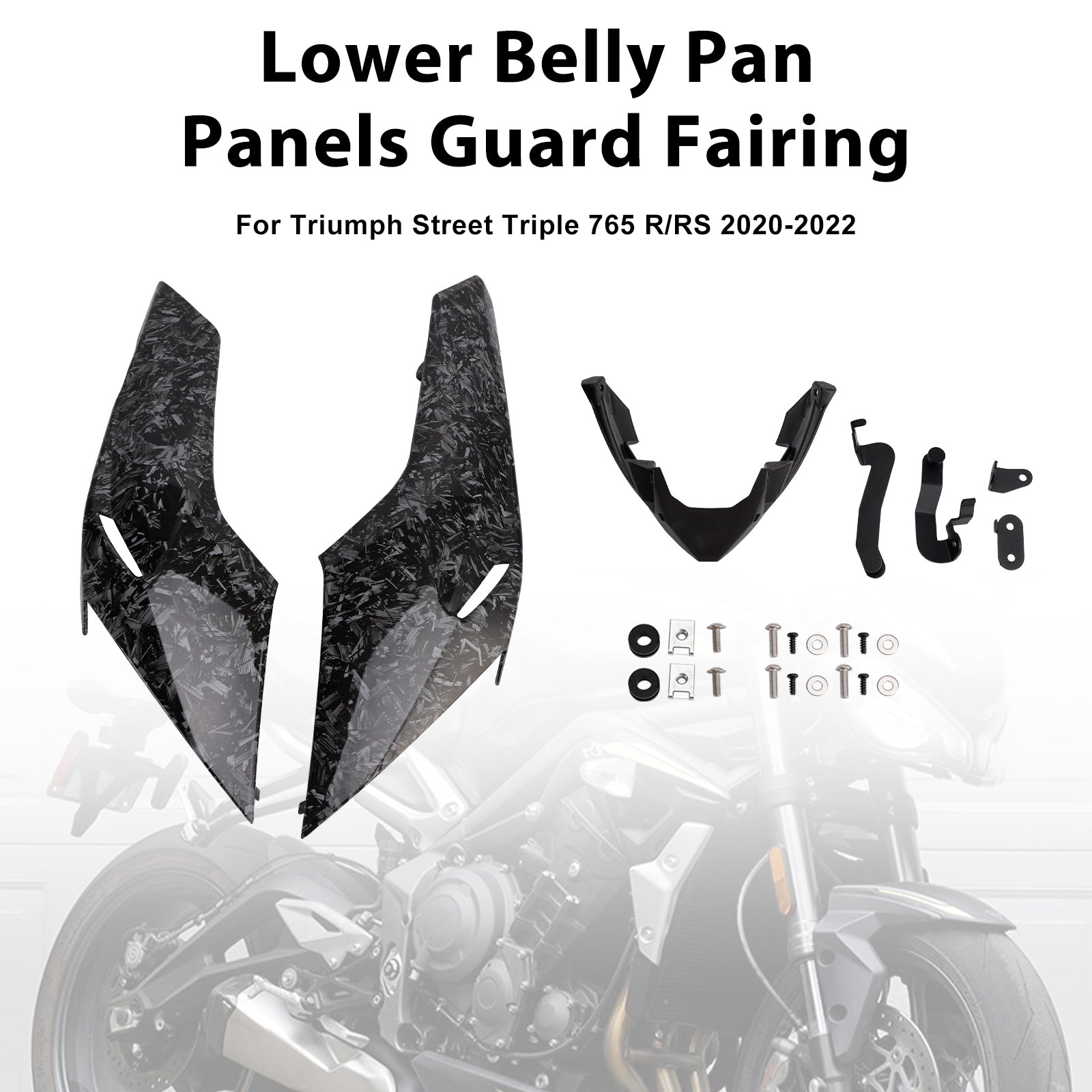 2020-2022 Street Triple 765 R/RS Lower Belly Pan Panels Guard Fairing