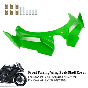 Front Fairing Wing Beak Shell Cover For Kawasaki ZX4R ZX4RR ZX25R 22-24