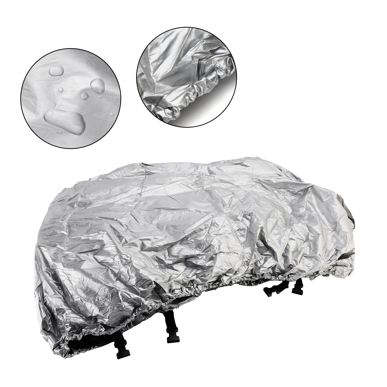Universal Waterproof Duty Boat Cover 16-18Ft Silver For Fishing Boat Shelter