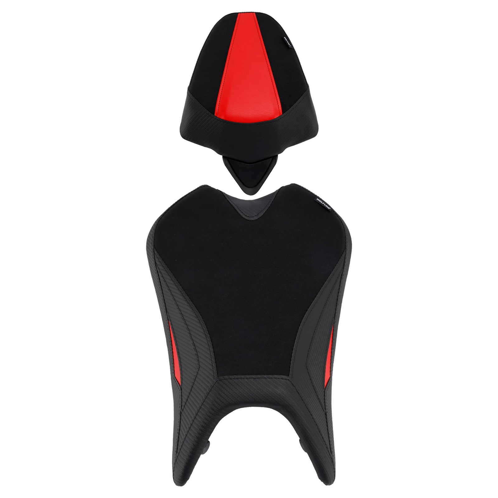 2024-2025 Aprilia Rs457 Rs 457 Front&REar Raider Beifahrer-Kissen-Set Schwarz
