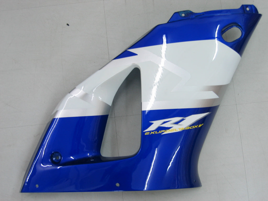 Amotopart 2000-2001 Yamaha YZF 1000 R1 Blue&White Style1 Fairing Kit