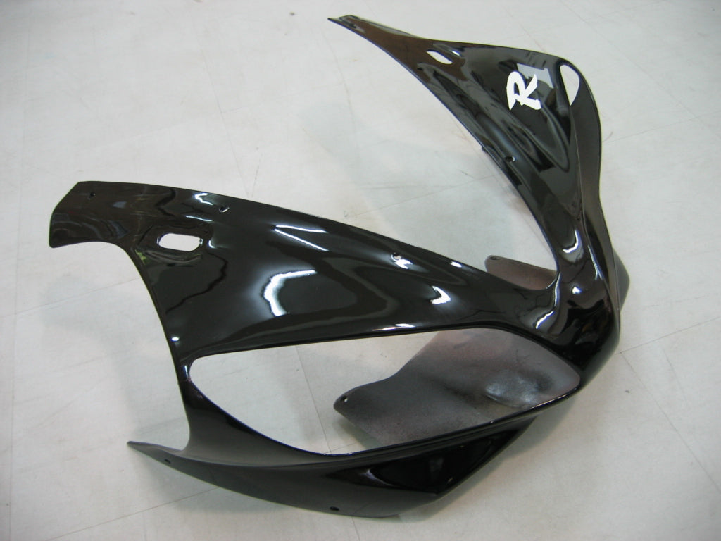 Amotopart 2000-2001 Yamaha YZF 1000 R1 Gloss Black with Logo Fairing Kit