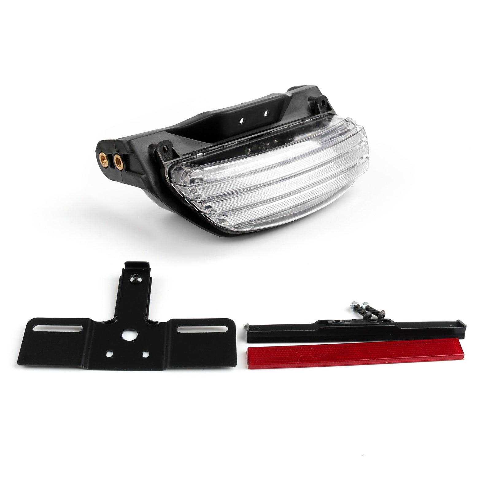 Softail FXST FXSTB FXSTC Tri-Bar Fender LED Tail Light + Bracket Blk