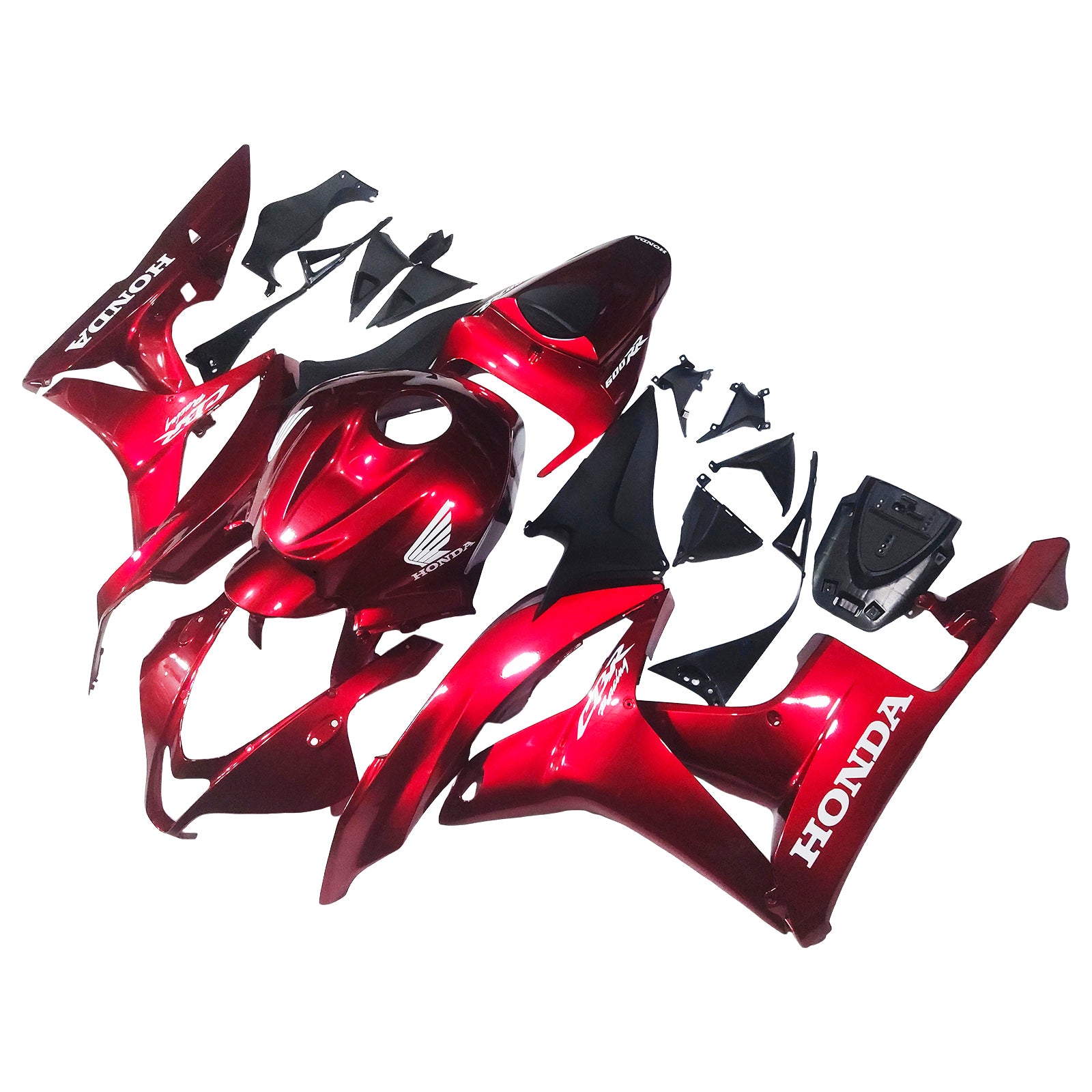 Amotopart 2007-2008 Honda CBR600RR Red White Fairing Kit