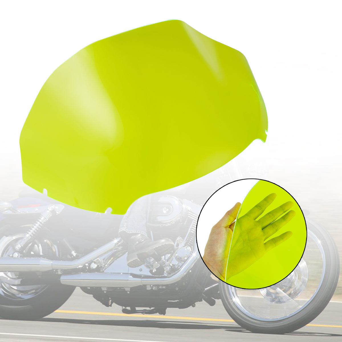 ABS-Motorrad-Windschutzscheibe, passend für Road Gilde FLTR 2015–2023