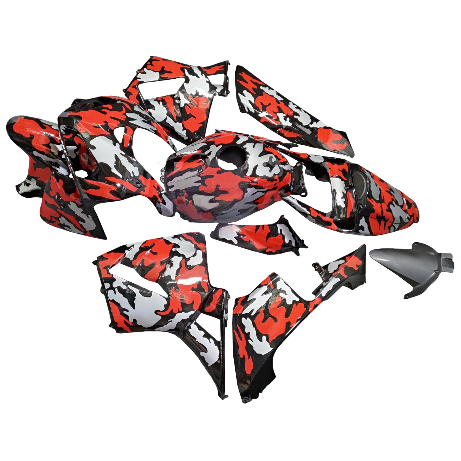 Amotopart 2005-2006 HONDA CBR600RR Kit carenatura grigio rosso nero