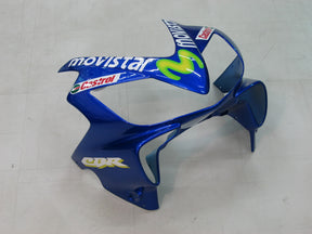 Amotopart 2004–2007 Honda CBR600 F4i Blau und Gelb mit Logo Style1 Verkleidungsset