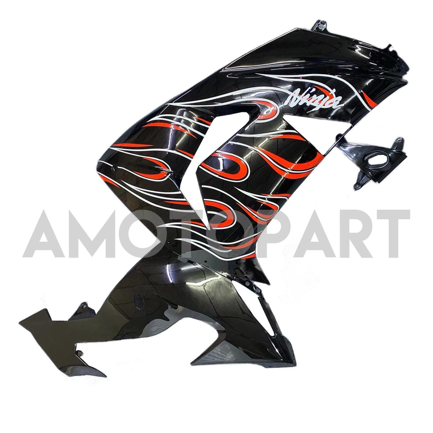 Amotopart 2006-2007 Kawasaki ZX10R Black Orange Fairing Kit