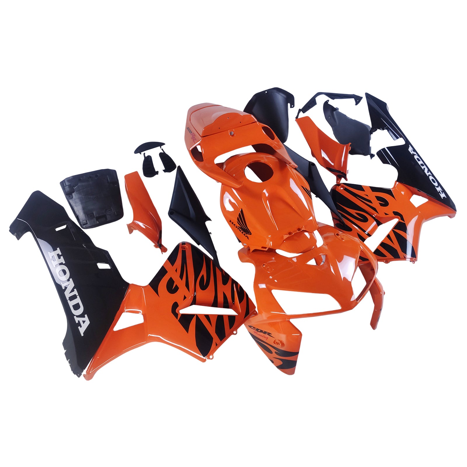 Amotopart 2005-2006 Honda CBR600RR Orange Black Fairing Kit