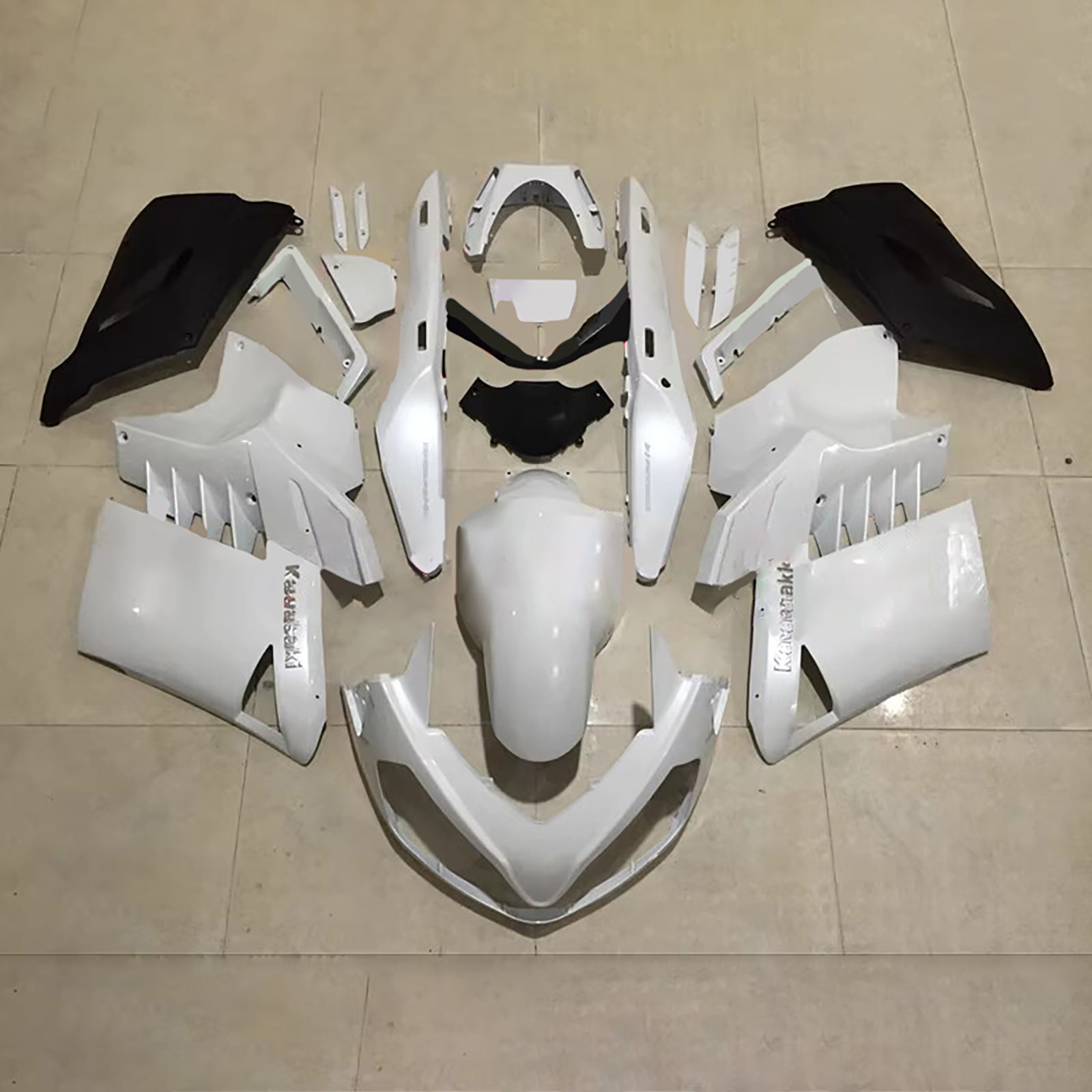 Amotopart 2007-2009 Kawasaki GTR1400/ZG1400 White Fairing Kit