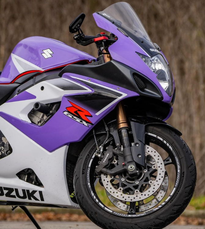 Amotopart 2005-2006 Suzuki GSXR1000 White Purple Fairing Kit