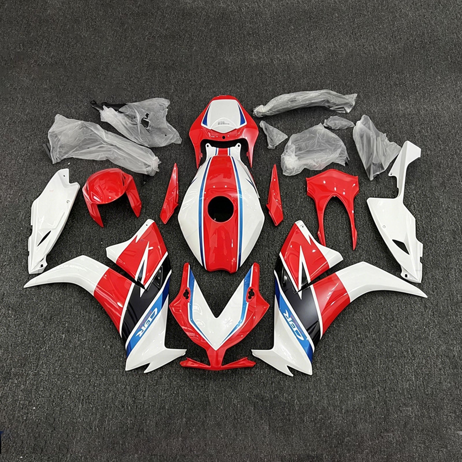 Amotopart 2012-2016 Honda CBR1000RR White/Red Fairing Kit