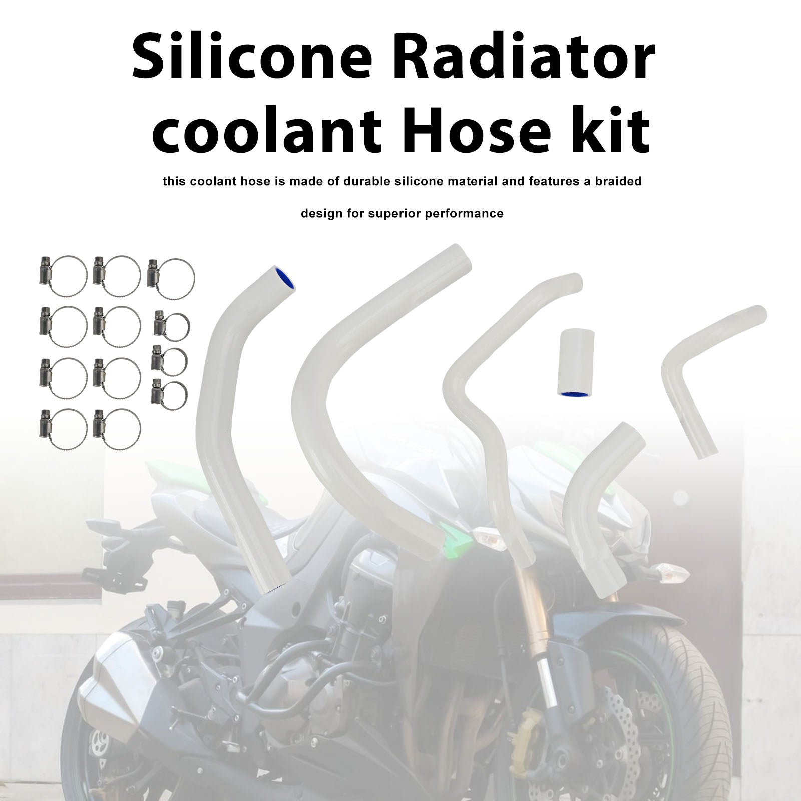 Kawasaki Z1000 Z1000SX Z1100 Silicone Radiator coolant Hose kit