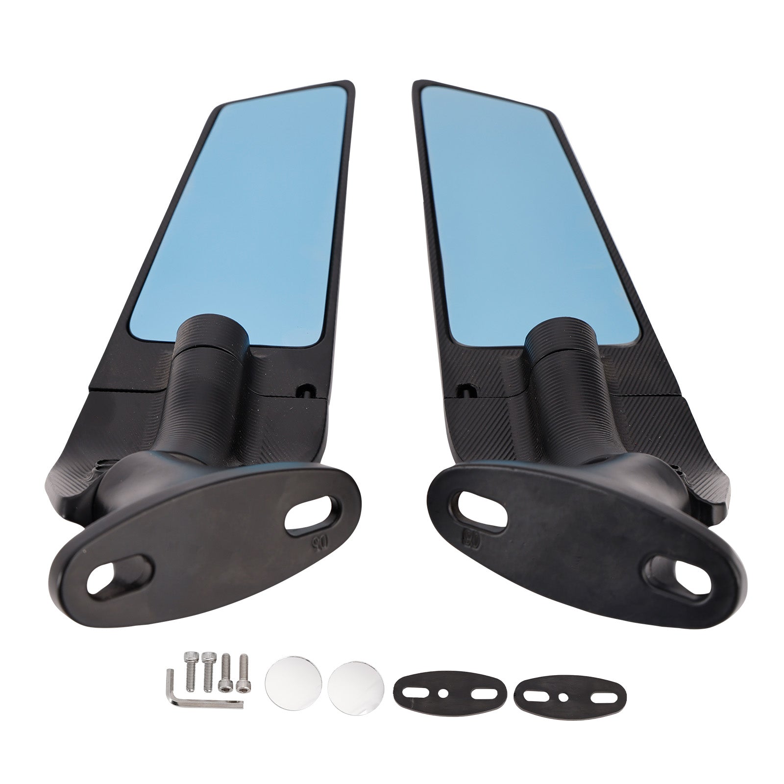 04-07 Honda CBR600RR 03-12 CBR1000RR Specchietti retrovisori neri con aletta girevole